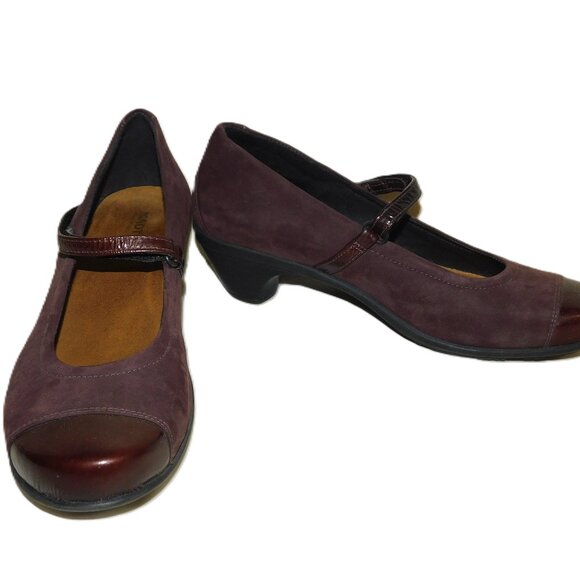 Naot Mary Jane Style Leather Heels Hook & Loop Closure Size 9 - Picture 10 of 11
